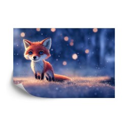 Fototapete Woodland Fox In Winter Snow  Created With Ai  Artificial Intelligence