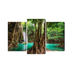 Mehrteiliges Bild Erawan-Wasserfälle