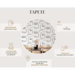 Tapete 3D-Optik Mit Tiefe Für Ein Wohnzimmer-Schlafzimmer