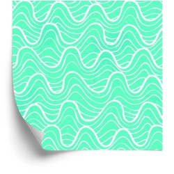 Tapete Retro Muster - Wellen Auf Ocean