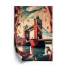 Poster Abstrakte Illustration Der Tower Bridge