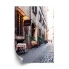 Poster Eine Stimmungsvolle Straße In Rom Mit Einem Café