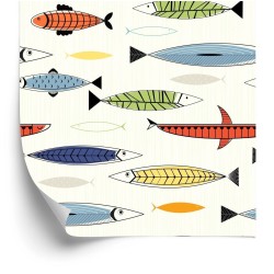 Tapete Fisch Im Kinderzimmer Im Skandinavischen Stil