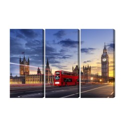 Mehrteiliges Bild Panorama Von Westminster Und Big Ben  London
