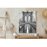 Poster Brooklyn Suspension Bridge In Den Farben Schwarz Und Weiß