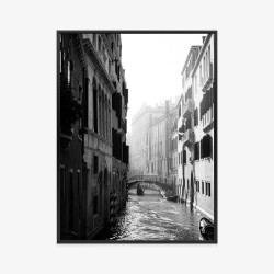 Poster Schwarz-Weiß-Kanal Von Venedig