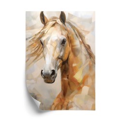 Poster Ölporträt Eines Pferdes