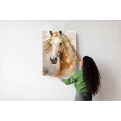 Poster Ölporträt Eines Pferdes