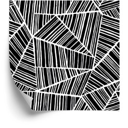 Tapete Schwarz-Weiße Geometrische Muster