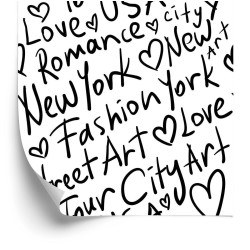 Tapete Schwarz Und Weiß Typografie New York