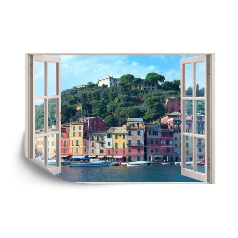 Fototapete Pen Window View To Old Portofino  Italy
