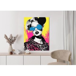 Poster Explosion Von Schönheit Und Farben – Frau Mit Sonnenbrille