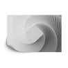 Fototapete 3D Render  Abstract White Geometric Background  Minimal Flat Lay  Twisted Deck Of Square Blank Cards With Rou