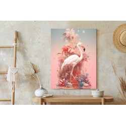Poster Surreale Illustration Mit Einem Flamingo