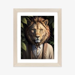 Poster Ein Löwe  Der Einen Pullover Trägt