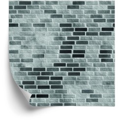 Tapete Moderner Grauer Backsteinmauereffekt