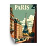 Poster Retro-Postkarte Aus Paris