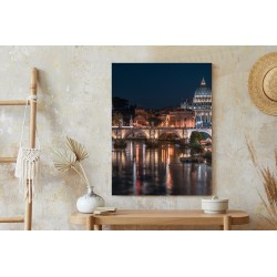 Poster Tiberbrücke Und Die Vatikankuppel
