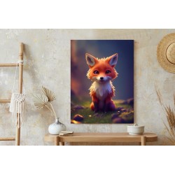Poster Portrait Of A Cute Baby Fox