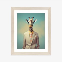 Poster Giraffe Als Bräutigam Im Kostüm