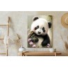 Poster Ein Märchenhafter Panda In Blumen