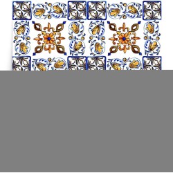 Tapete Für Esszimmer Mosaikfliesen Imitation Blumen