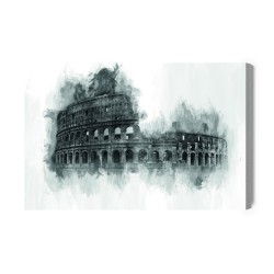 Leinwandbild Zeichnung Des Kolosseums In Rom