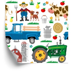 Tapete Traktoren Und Nutztiere