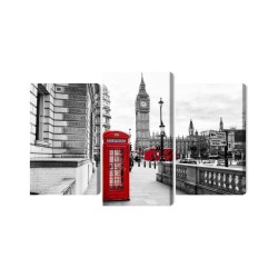 Mehrteiliges Bild Londoner Telefonzelle Und Big Ben