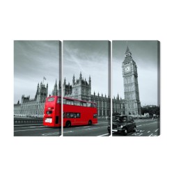Mehrteiliges Bild Roter Londoner Bus