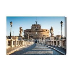 Leinwandbild 3D-Ansicht Der Engelsburg In Rom