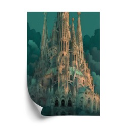 Poster Jugendstilkirche Sagrada Familia In Barcelona