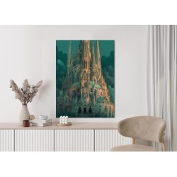 Poster Jugendstilkirche Sagrada Familia In Barcelona