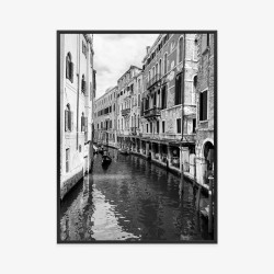 Poster Kanal In Venedig In Schwarz Und Weiß