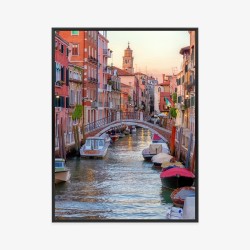 Poster Romantischer Kanal Im Zentrum Von Venedig