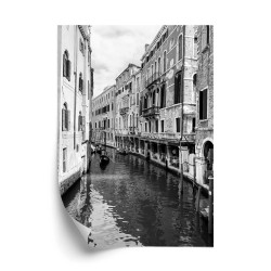 Poster Kanal In Venedig In Schwarz Und Weiß