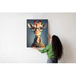 Poster Giraffe In Jacke Und Schal