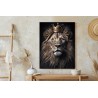 Poster Ein Löwe Mit Krone In Einem Realistischen Porträt