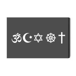 Leinwandbild Symbole Für Religiöse Symbole Festgelegt