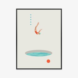 Poster Eintauchen In Die Künstlerische Collage Des Wassers