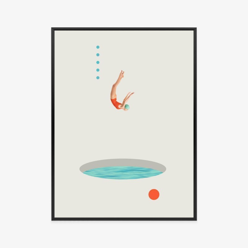 Poster Eintauchen In Die Künstlerische Collage Des Wassers