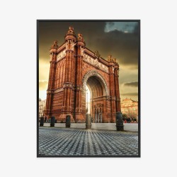 Poster Berühmtes Gebäude Arc De Triomphe In Barcelona