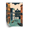 Poster Canal Grande Mit Gondeln In Venedig Illustration