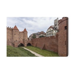 Leinwandbild Burgmauern In Warschau