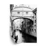 Poster Gondel Auf Einem Schwarz-Weißen Venezianischen Kanal