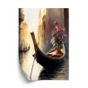 Poster Gondel Mit Einem Rosenstrauß In Venedig