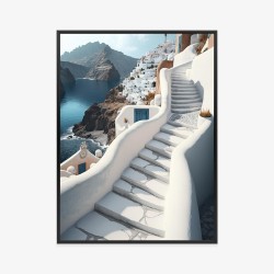 Poster Schöne Griechische Architektur Auf Santorini