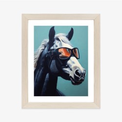 Poster Pferd Mit Brille