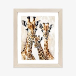 Poster Giraffenfamilie