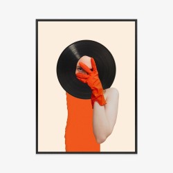 Poster Geistige Musik Auf Vinyl-Pop-Art-Collage